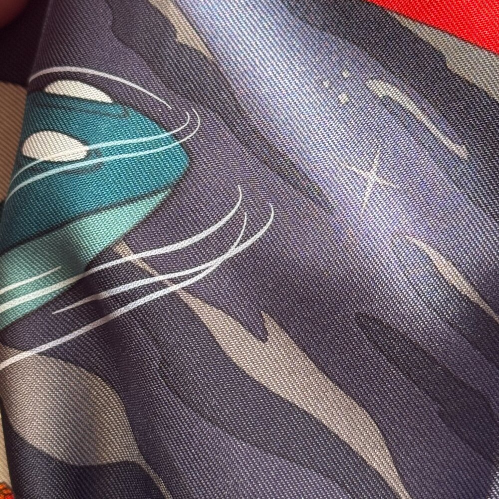 Hermès "Space Shopping au Faubourg" 42cm Silk Scarf - Picture 9 of 9